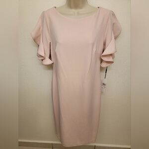 NWT Calvin Klein Ladies Ruffled Short Sleeve Dress